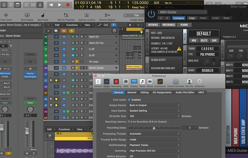 Not working in Logic Pro X Windows/Mac MIDI Guitar & MIDI Bass user
