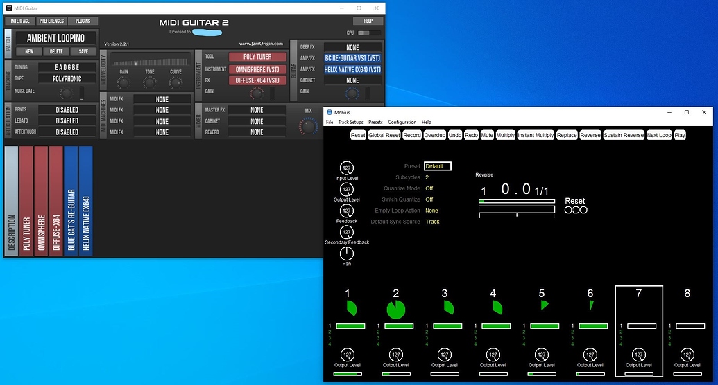 Midi Guitar 2 Standalone with Mobius Looper Windows/Mac MIDI Guitar & MIDI Bass user forum