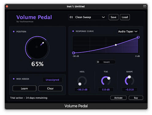 Volume Pedal GUI