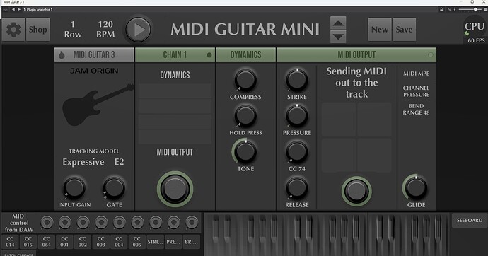 MIDI Guitar 3 Settings with Cantabile 1