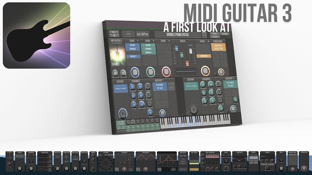 MIDI Guitar 3 Introduction - a first look inside - BETA TESTING