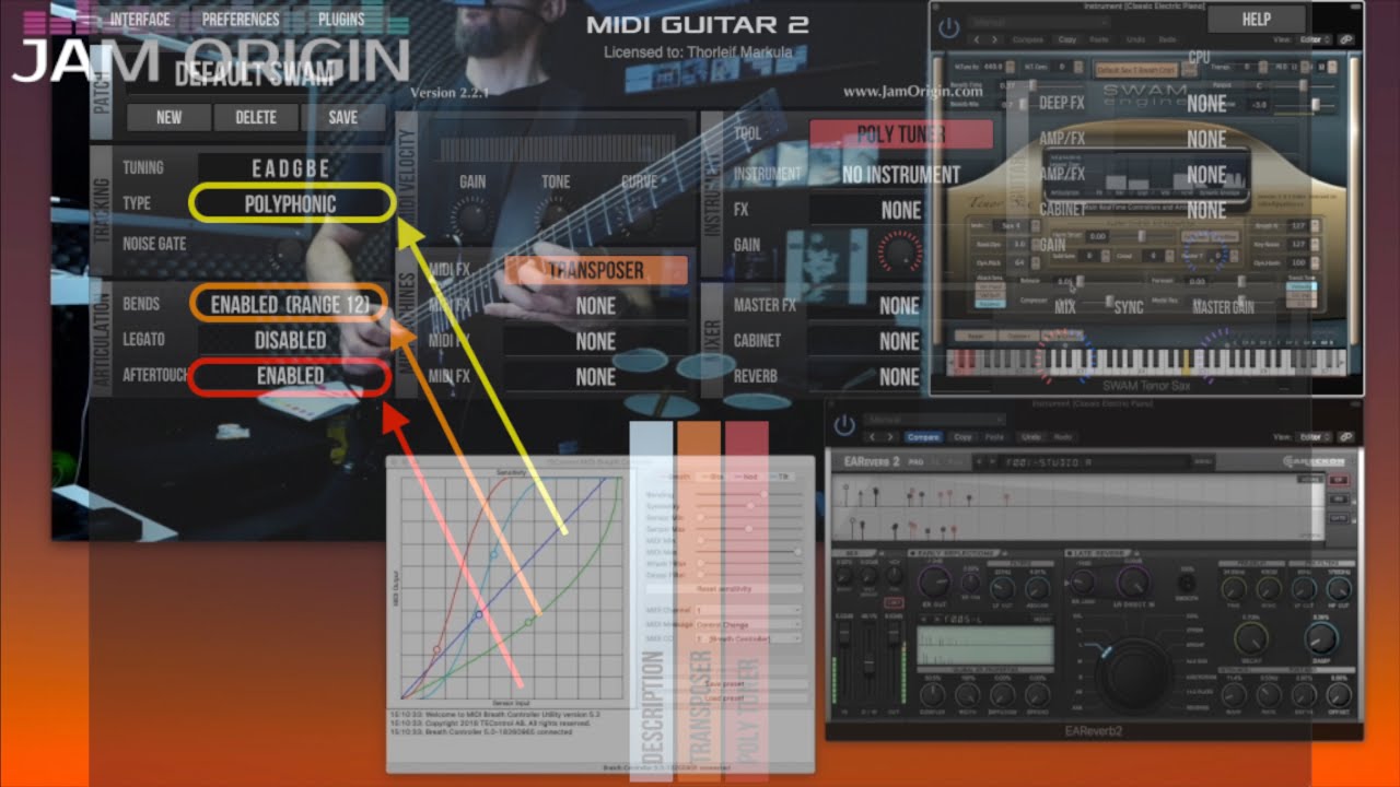 setting swam engine to a midi keyboard